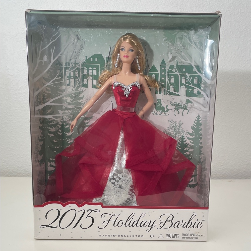 Barbie Holiday Doll in Elegant Red Gown